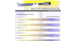 Desktop Screenshot of guitar-resource.de